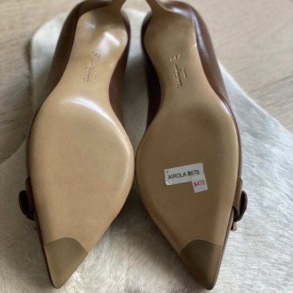 Salvatore Ferragamo Airola Pump Heel in Brown - Picture 5 of 5